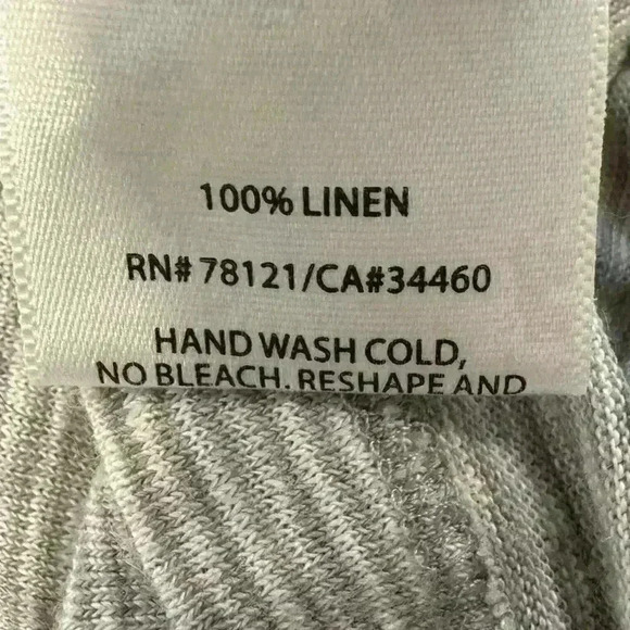 EILEEN FISHER STRIPED LINEN RACE BACK TANK TOP SIZE M - Picture 9 of 10